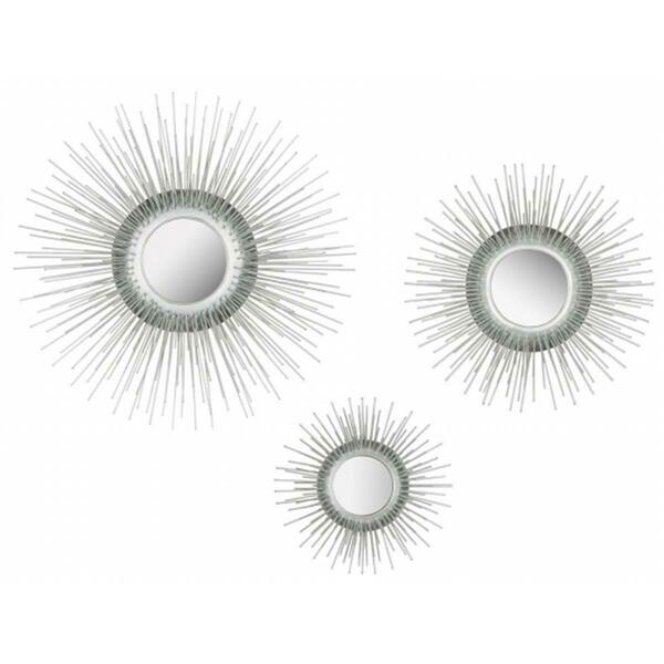 Safavieh Sunburst Triptych Mirror- Silver - Set of 3 MIR4038B